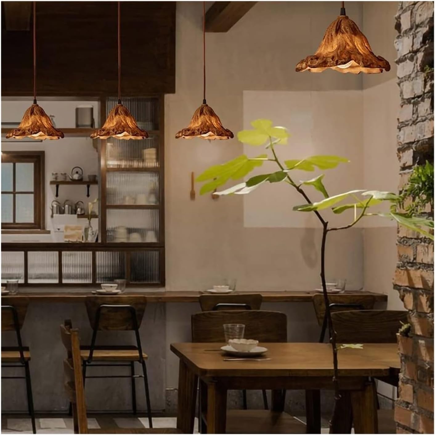 Leaf Pendant Lamp Resin Leaf Lighting