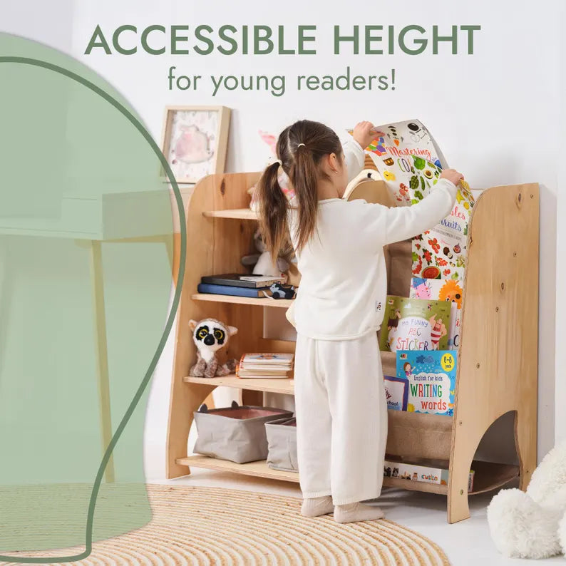 Toddler Wooden Storage Shelf