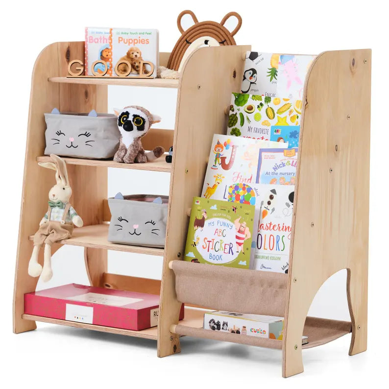 Toddler Wooden Storage Shelf