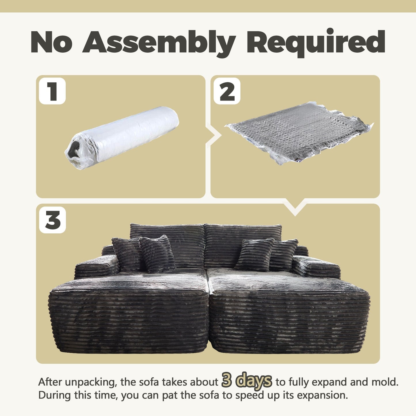 81" Boneless Sofa Sleeper Couch