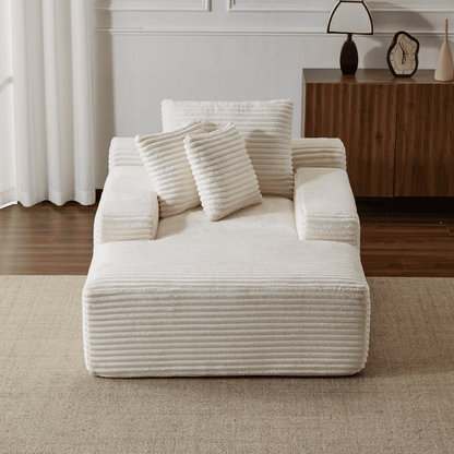 Oversized Boneless Couch Chair with Wide Armrest