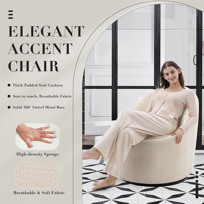 Swivel Barrel Accent Chair Set