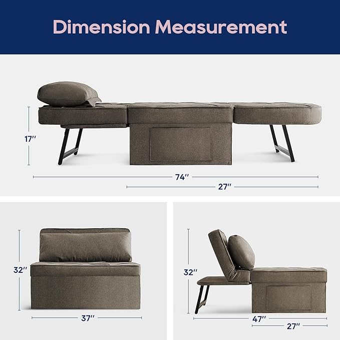 Tri-fold sofa