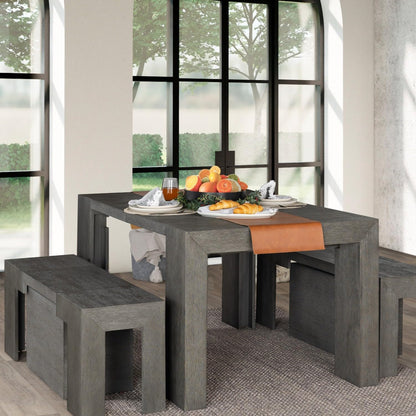 Transformer Table Extendable Dining Table Set for 2 to 12