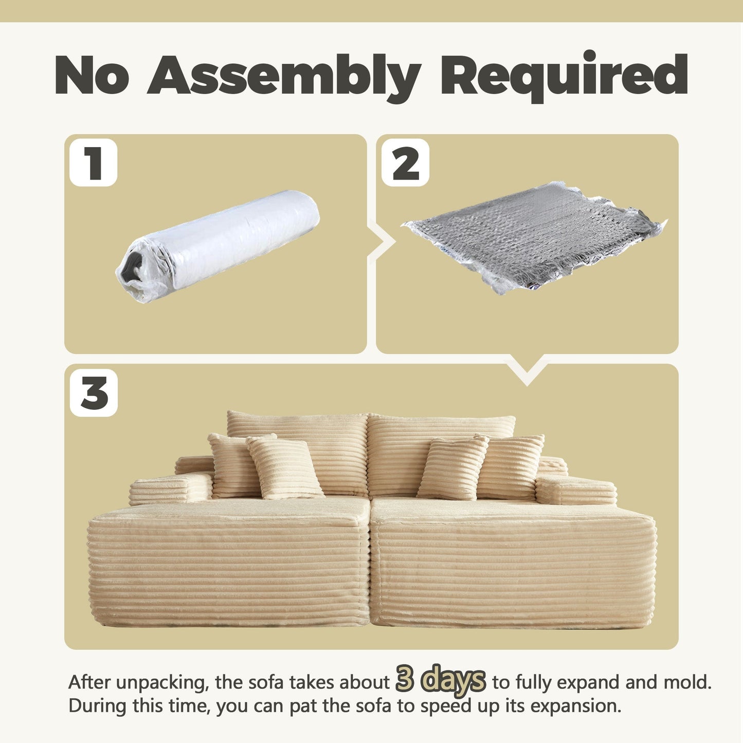 81" Boneless Sofa Sleeper Couch