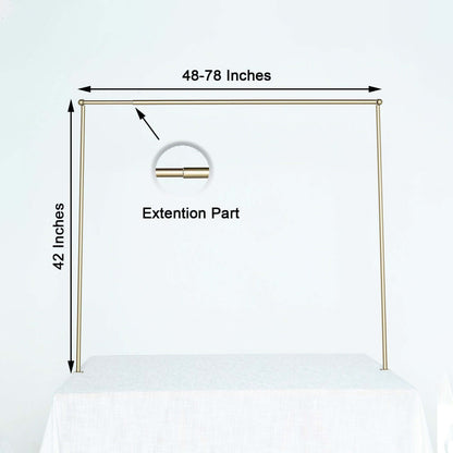 Over The Table Rod Stand 42" in Metal Gold with Clamps