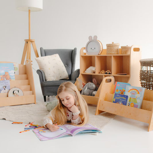 Wooden Toy Storage Shelf