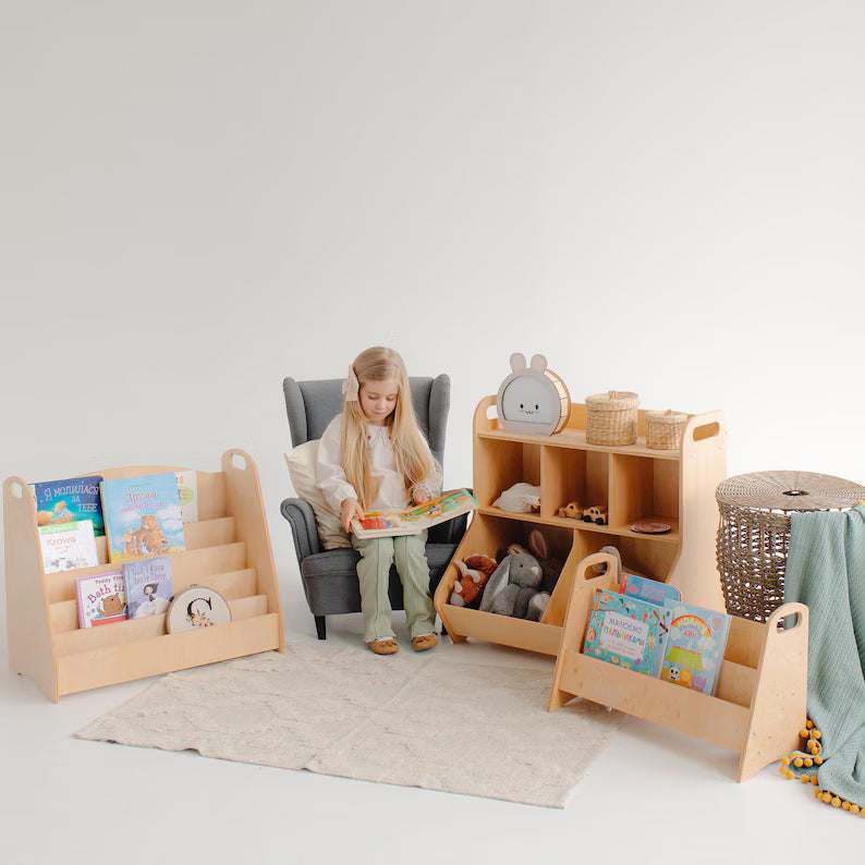 Wooden Toy Storage Shelf