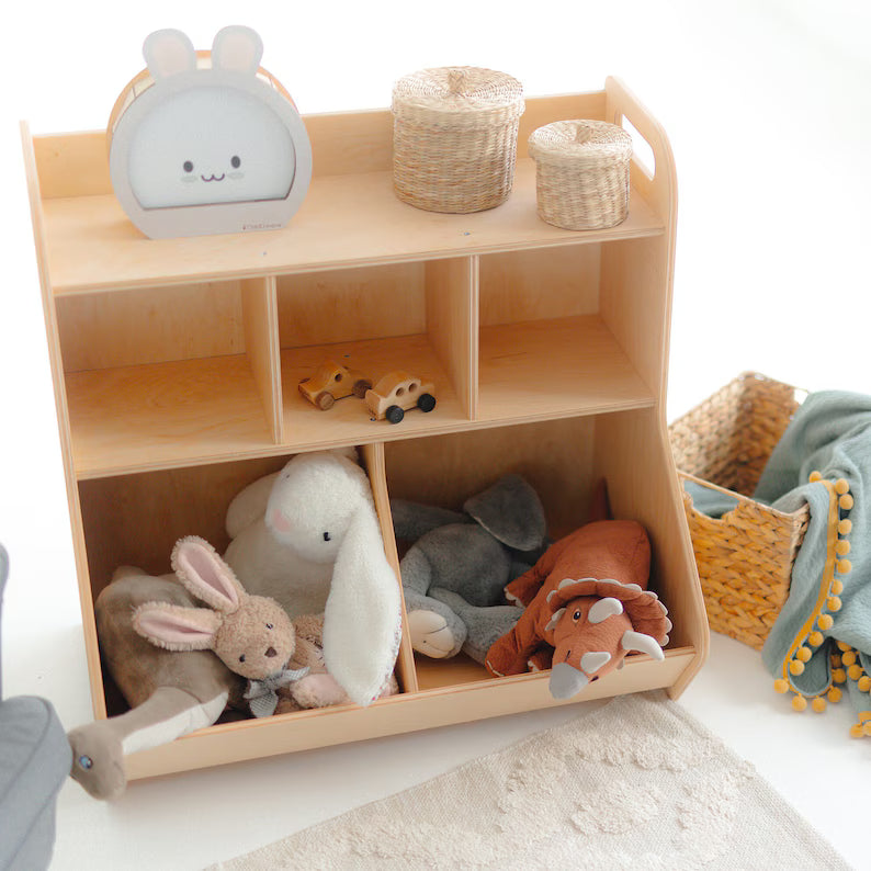 Wooden Toy Storage Shelf