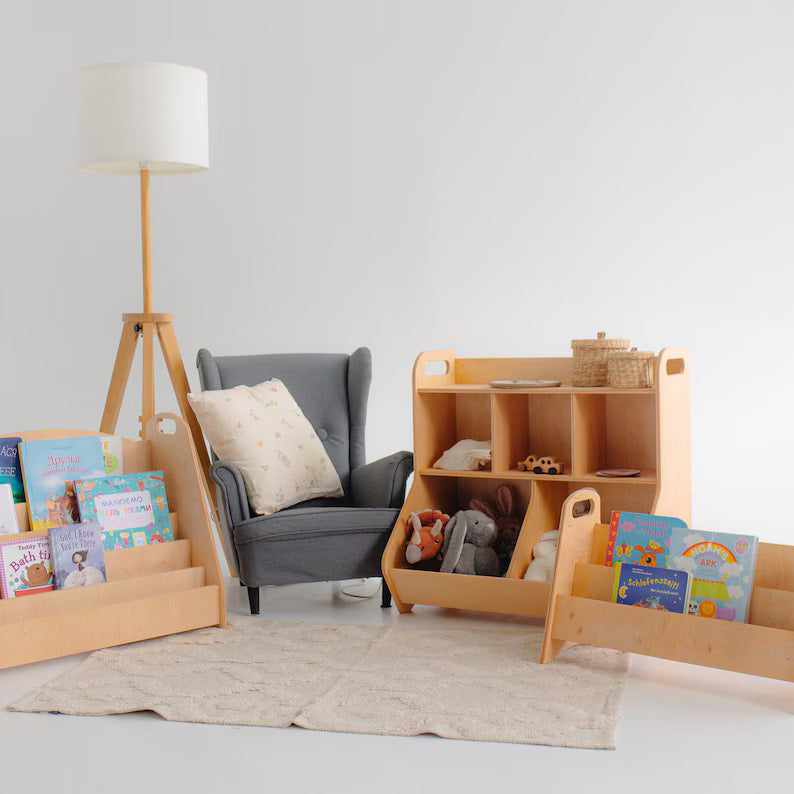 Wooden Toy Storage Shelf