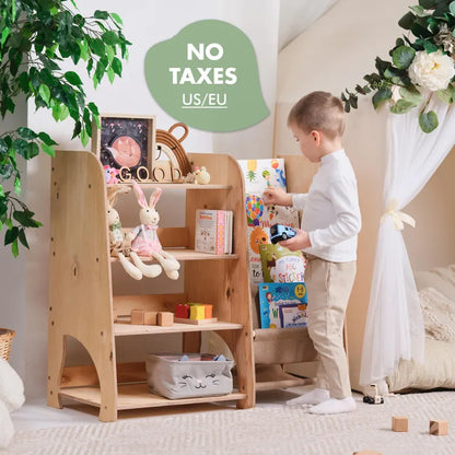 Toddler Wooden Storage Shelf