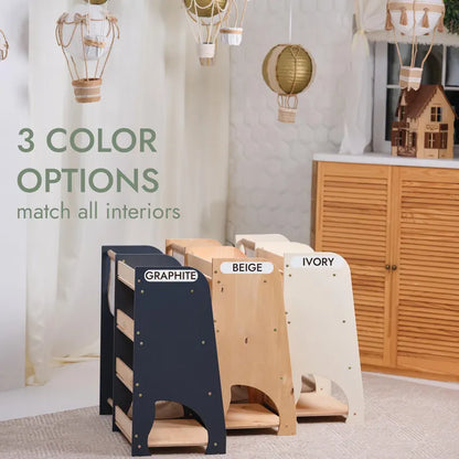 Toddler Wooden Storage Shelf