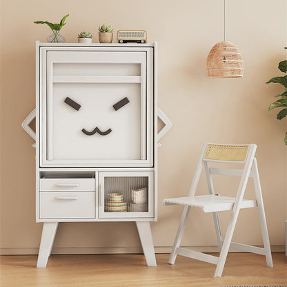 Space Saving Sideboard Table With Folding Chairs